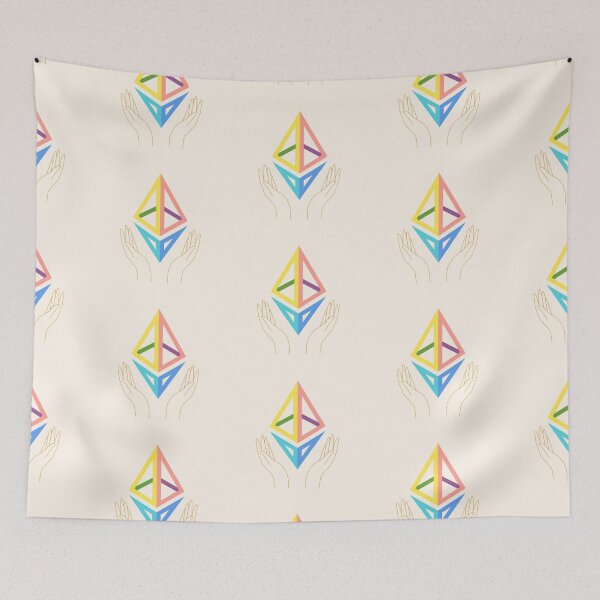 Item preview, Ethereum Logo Open Palms Color Design designed and sold by Unworldly.