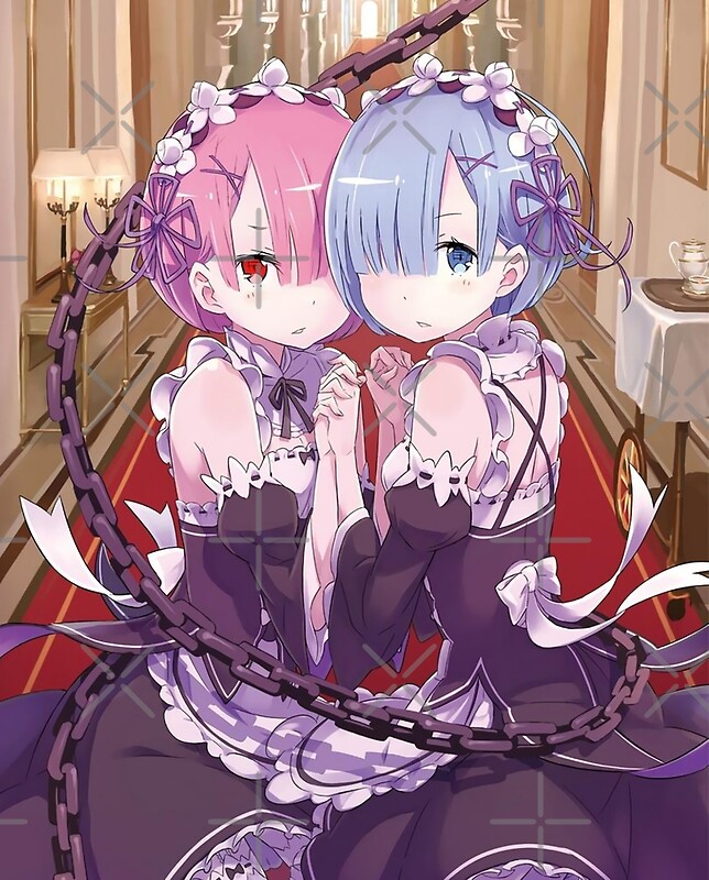 "Rem & Ram" Posters by Kurocchi Redbubble