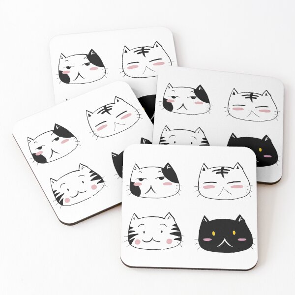 Item preview, Cute 4 cat faces designed and sold by luvkung.