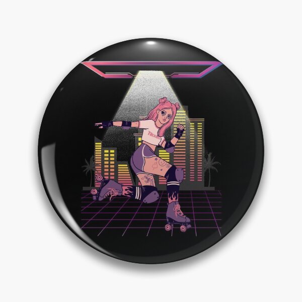 Item preview, Retro 80s Synthwave Roller Skater designed and sold by ZavageDesigns.