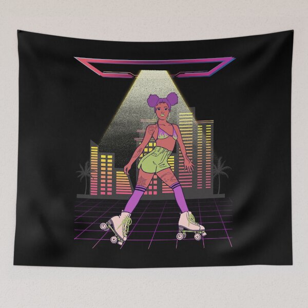 Item preview, Retro 80s Synthwave Disco Roller Skater designed and sold by ZavageDesigns.