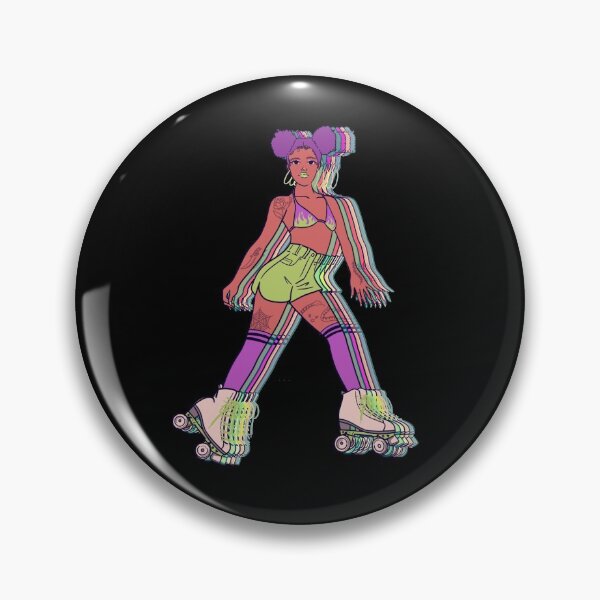 Item preview, Retro 80s Disco Girl Roller Skater designed and sold by ZavageDesigns.