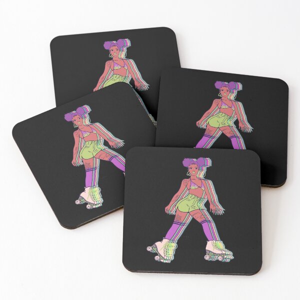 Item preview, Retro 80s Disco Girl Roller Skater designed and sold by ZavageDesigns.