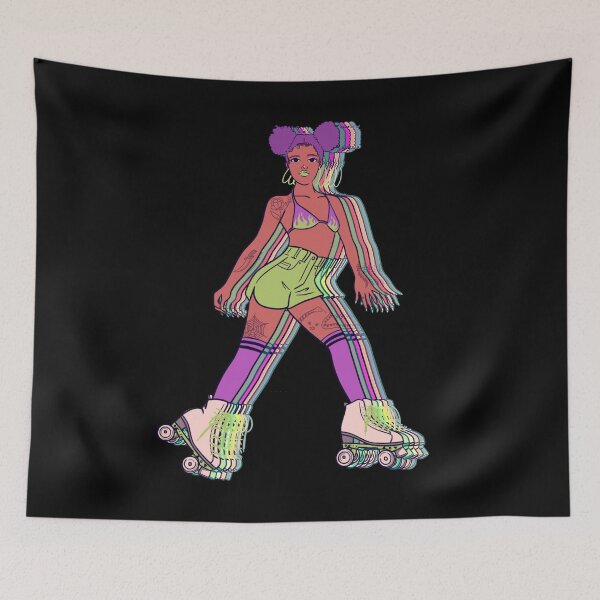 Item preview, Retro 80s Disco Girl Roller Skater designed and sold by ZavageDesigns.