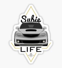 Subie life white Sticker