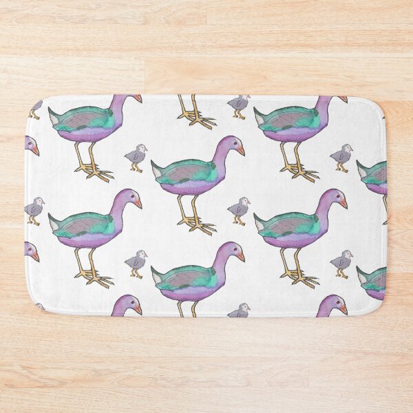 Item preview, Purple Gallinule with chick bird species art designed and sold by TheWaterBirds.