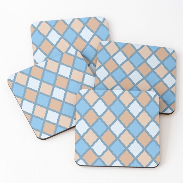 Item preview, Brown, beige and blue diamonds pattern designed and sold by Osting.