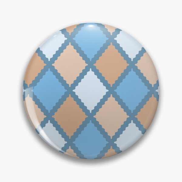 Item preview, Brown, beige and blue diamonds pattern designed and sold by Osting.