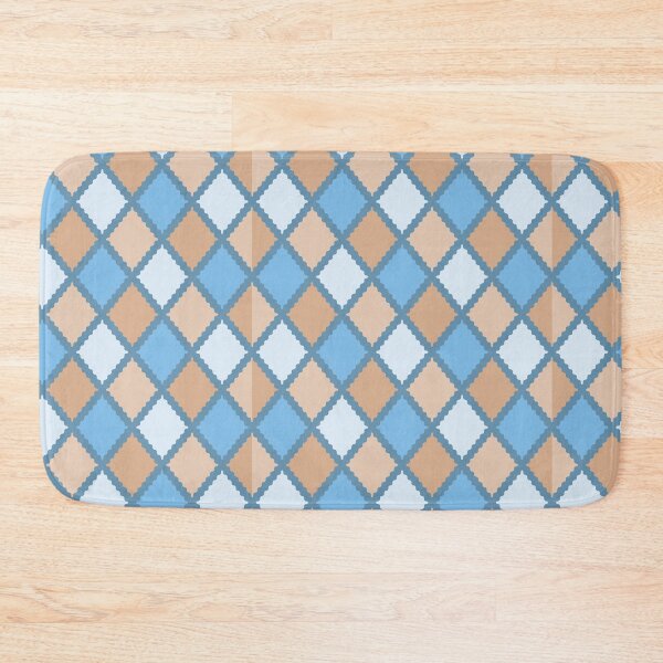 Item preview, Brown, beige and blue diamonds pattern designed and sold by Osting.