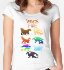 Flügel der Feuerstämme Tailliertes Rundhals-Shirt