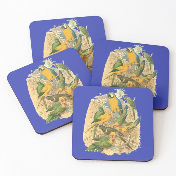 Item preview, Colorful parrots vintage style designed and sold by Zanimations.