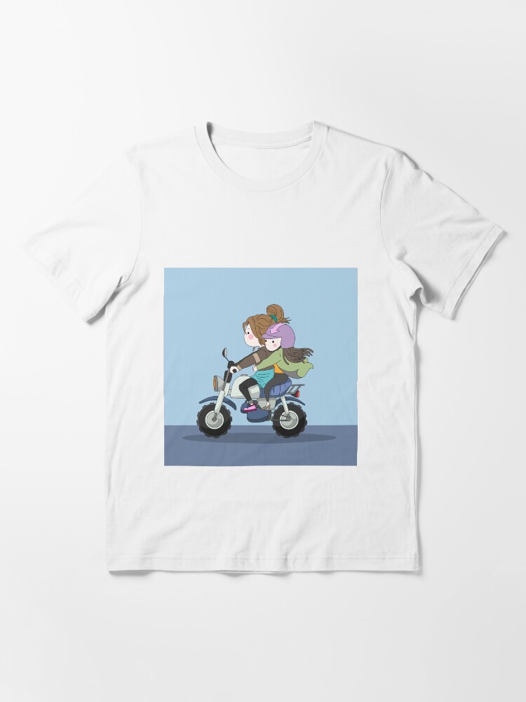 Two girls on the motorbike in cute cartoon. Two girls on the motorbike in cute cartoon.