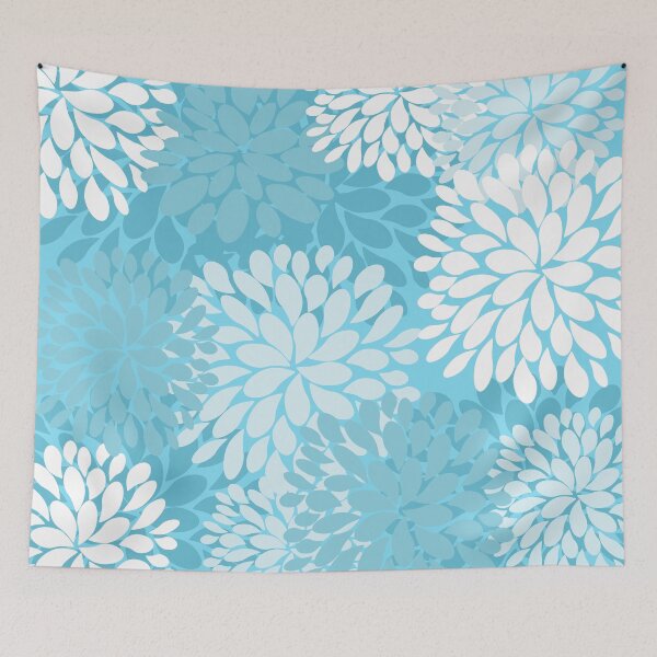 Item preview, Blue floral BooPooBeeDoo Art designed and sold by BooPooBeeDooArt.