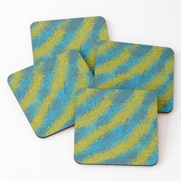 Item preview, Yellow and blue impressioniost lines waves designed and sold by Arimona.