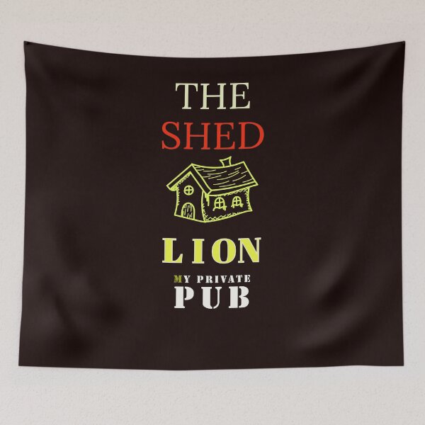 Item preview, The SHED RED lion pub design  designed and sold by Valicourt.