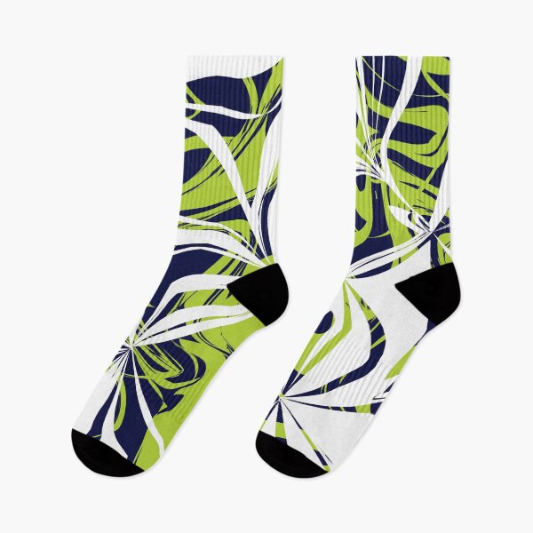 Item preview, Blue green and white abstract wavy pattern designed and sold by BLMcreations.
