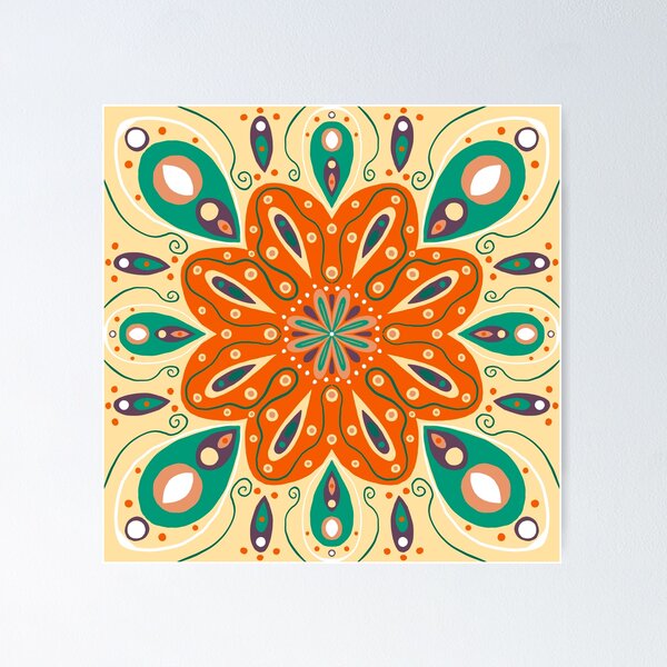 Item preview, Retro Inspired Mandala designed and sold by LizzieLart.