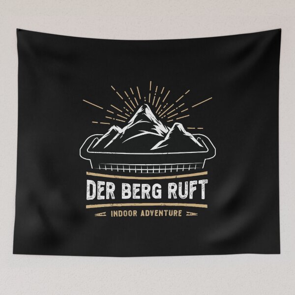 Item preview, The mountain calls · funny laundry mountain · indoor adventure · black designed and sold by SafariOutfit.