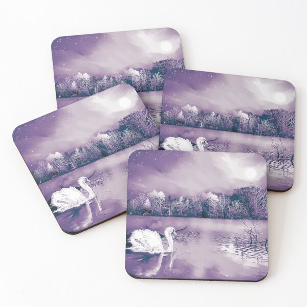 Item preview, Purple swan starry night sky designed and sold by Catherine  Milchard.
