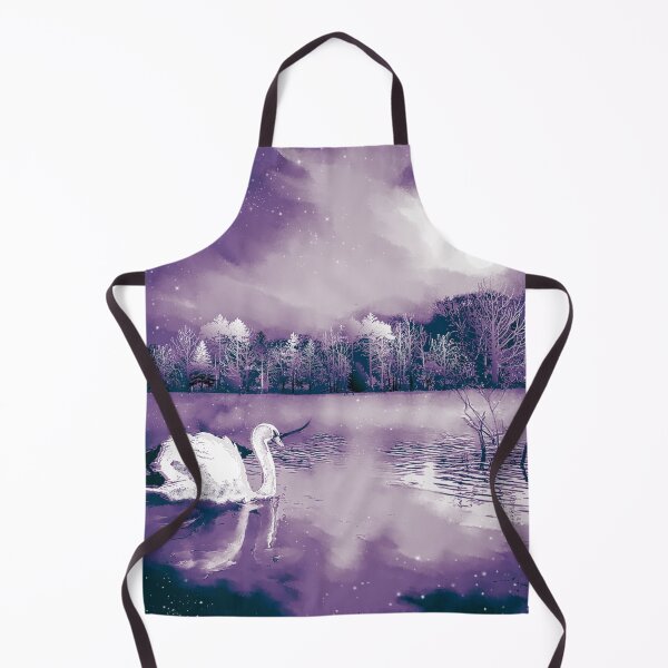 Item preview, Purple swan starry night sky designed and sold by Catherine Milchard.