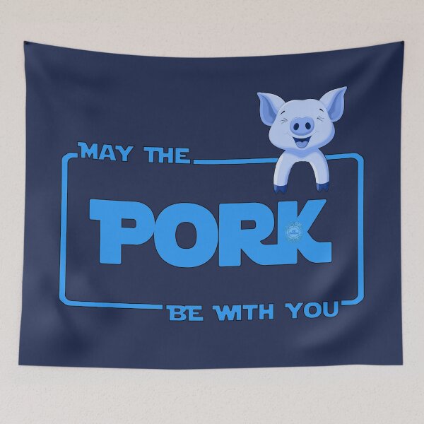 Item preview, May The Pork Be With You (Blue) designed and sold by Visual Resolutions.