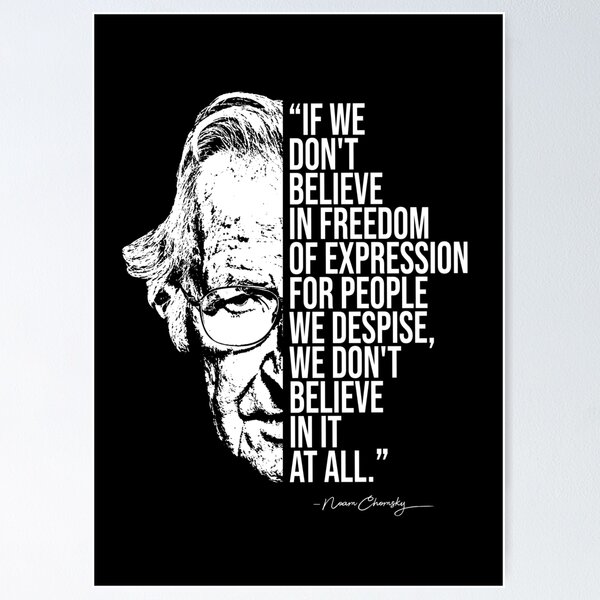 Item preview, Noam Chomsky quote, quotes designed and sold by madkitten.