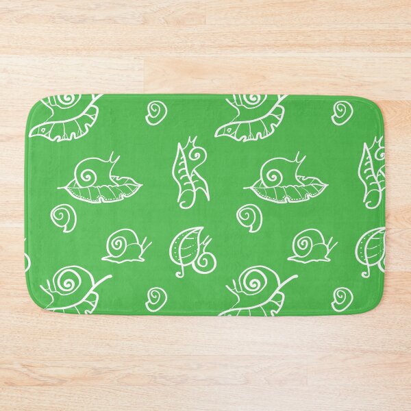 Item preview, Green doodle snail pattern designed and sold by Osting.