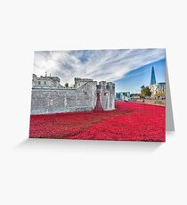 Poppies at The Tower Of London Greeting Card