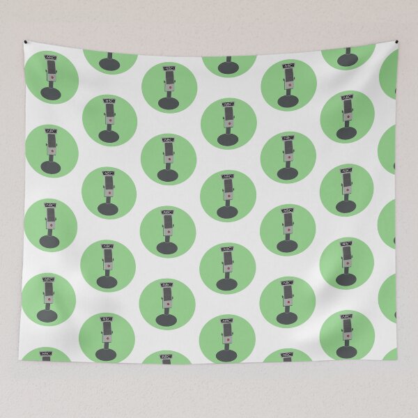 Item preview, Hand Drawn Microphone Vintage with Green Background designed and sold by mrtraz.