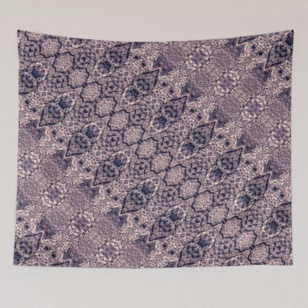 Item preview, Violet Textured Mosaic Ornate Print designed and sold by DFLC Prints.