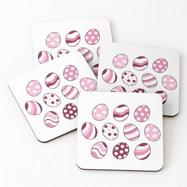 Item preview, Egg Pattern | Pink | Stripes Clouds Flowers Dots | White designed and sold by Wintre2.