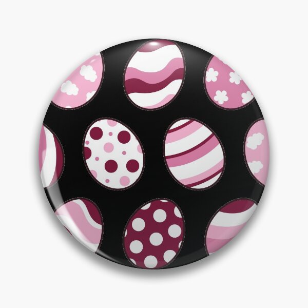 Item preview, Egg Pattern | Pink | Stripes Clouds Flowers Dots | Black designed and sold by Wintre2.
