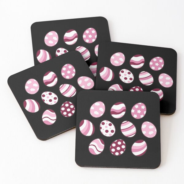 Item preview, Egg Pattern | Pink | Stripes Clouds Flowers Dots | Black designed and sold by Wintre2.