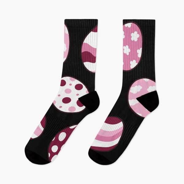 Item preview, Egg Pattern | Pink | Stripes Clouds Flowers Dots | Black designed and sold by Wintre2.