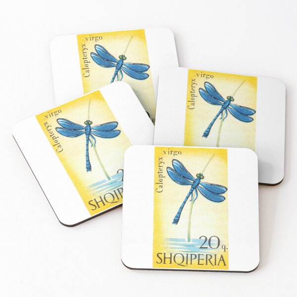 Item preview, Vintage 1966 Albania damselfly postage stamp designed and sold by NVDesigns.