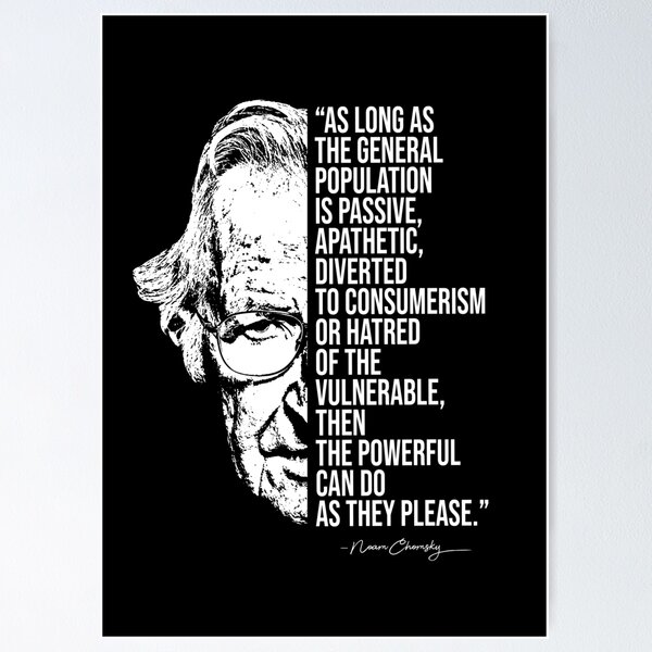 Item preview,  Noam Chomsky quote, quotes designed and sold by madkitten.