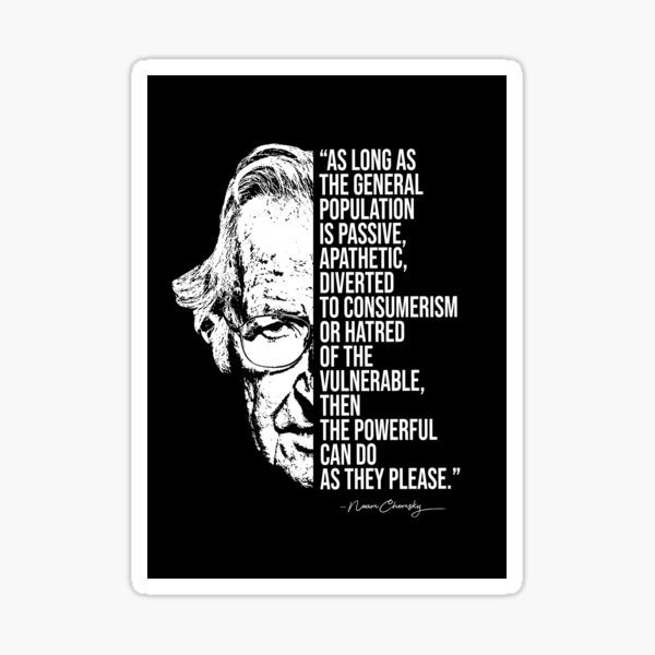 Item preview,  Noam Chomsky quote, quotes designed and sold by madkitten.