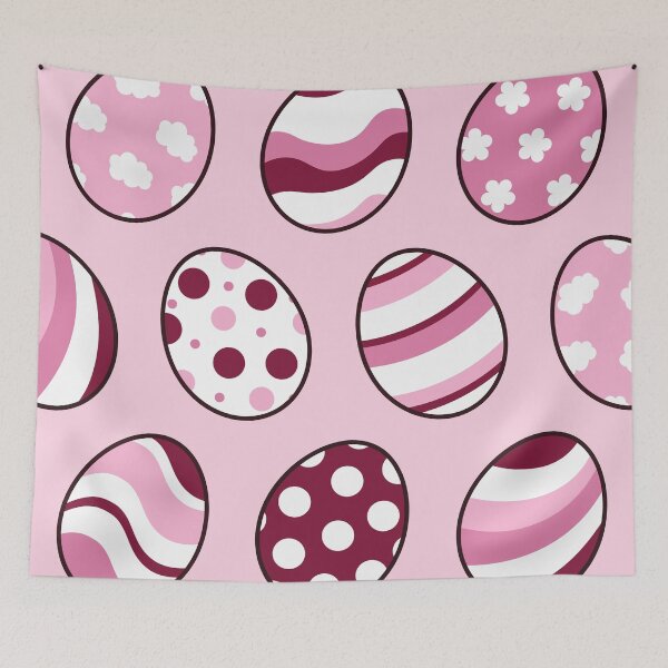 Item preview, Egg Pattern | Pink | Stripes Clouds Flowers Dots designed and sold by Wintre2.