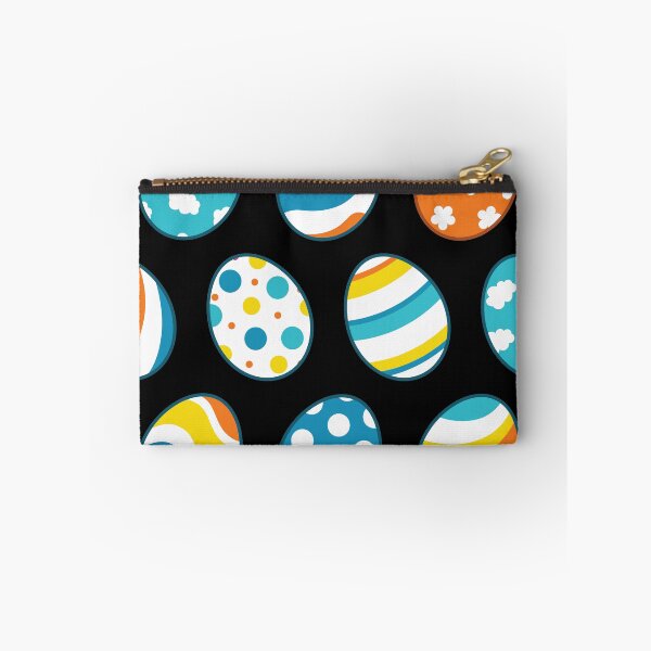 Item preview, Egg Pattern | Blue Yellow Orange | Stripes Clouds Flowers Dots | Black designed and sold by Wintre2.