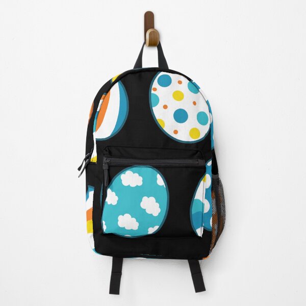 Item preview, Egg Pattern | Blue Yellow Orange | Stripes Clouds Flowers Dots | Black designed and sold by Wintre2.