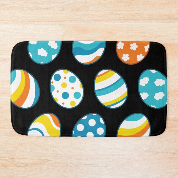 Item preview, Egg Pattern | Blue Yellow Orange | Stripes Clouds Flowers Dots | Black designed and sold by Wintre2.