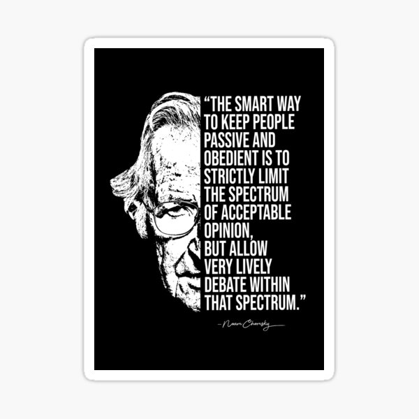 Item preview, Noam Chomsky quote, quotes designed and sold by madkitten.