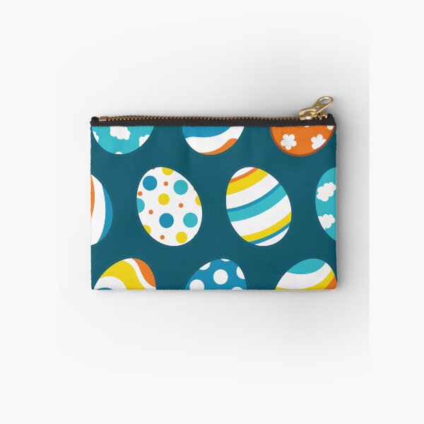 Item preview, Egg Pattern | Blue Yellow Orange | Stripes Clouds Flowers Dots | Dark Blue designed and sold by Wintre2.