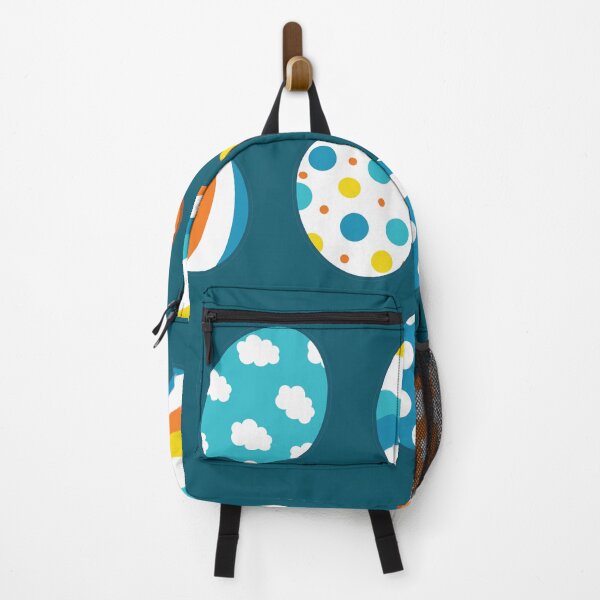 Item preview, Egg Pattern | Blue Yellow Orange | Stripes Clouds Flowers Dots | Dark Blue designed and sold by Wintre2.