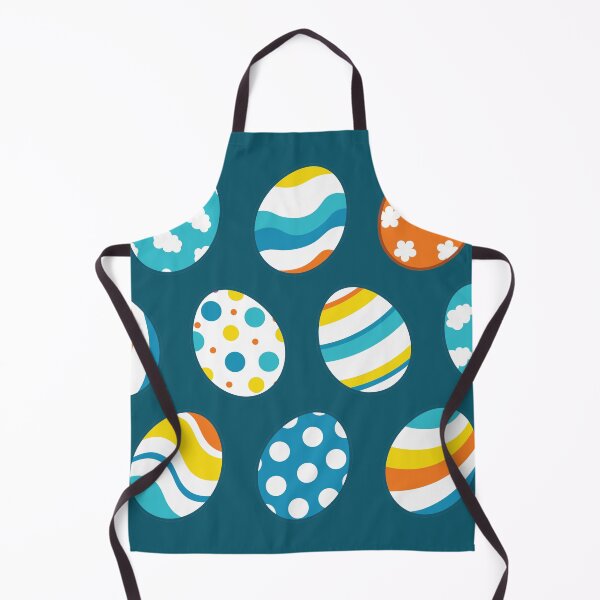 Item preview, Egg Pattern | Blue Yellow Orange | Stripes Clouds Flowers Dots | Dark Blue designed and sold by Wintre2.