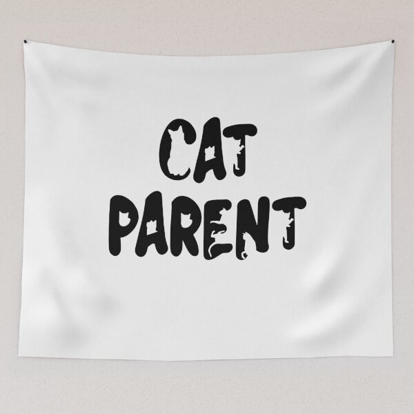 Item preview, Cat Parent Black Text Design with Cats Placed Inside The Text designed and sold by jonrdesign.