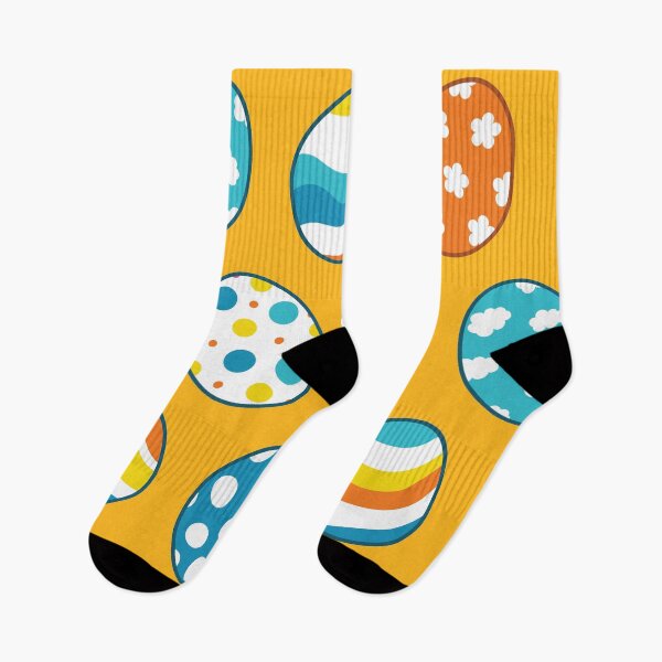 Item preview, Egg Pattern | Blue Yellow Orange | Stripes Clouds Flowers Dots designed and sold by Wintre2.