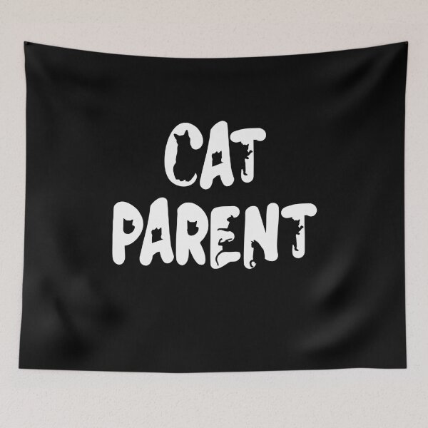 Item preview, Cat Parent White Text Design with Cats Placed Inside The Text designed and sold by jonrdesign.
