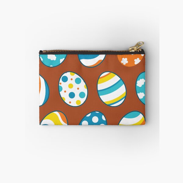 Item preview, Egg Pattern | Blue Yellow Orange | Stripes Clouds Flowers Dots | Brown designed and sold by Wintre2.