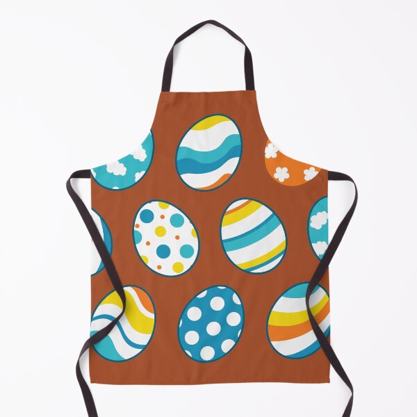 Item preview, Egg Pattern | Blue Yellow Orange | Stripes Clouds Flowers Dots | Brown designed and sold by Wintre2.